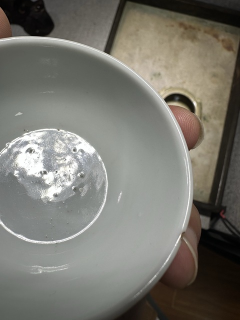 古玩陶瓷白釉唇口杯真品鑒賞圖