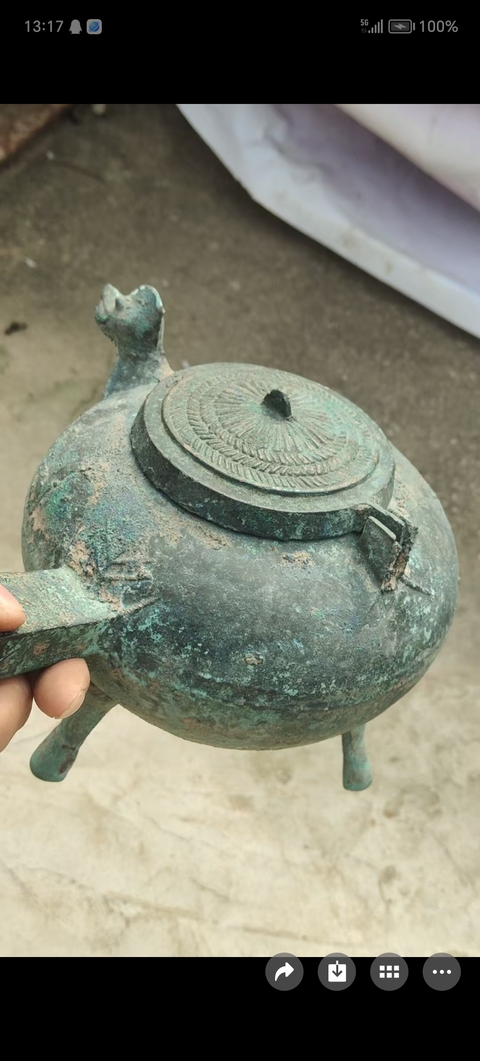 古玩銅器青銅鐎盉真品鑒賞圖