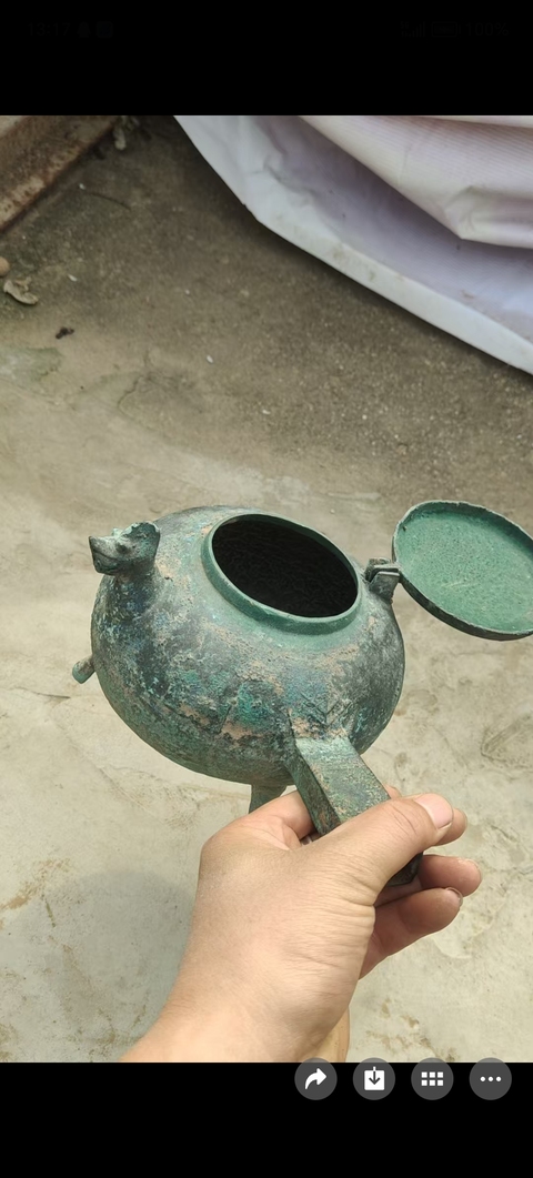 古玩銅器青銅鐎盉真品鑒賞圖