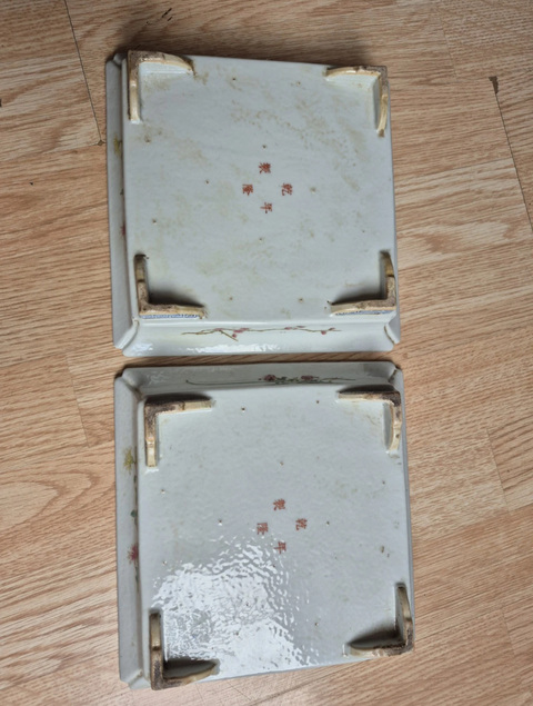 古玩陶瓷民國 粉彩人物四方花盆真品鑒賞圖