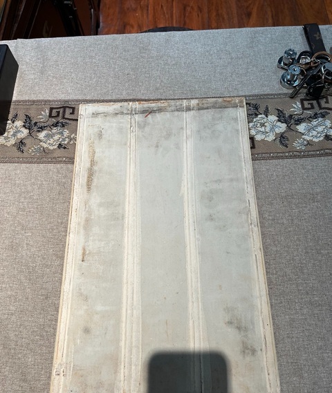 古玩陶瓷粉彩山水紋瓷板真品鑒賞圖