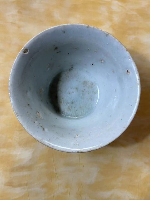 古玩陶瓷青花花卉紋茶碗真品鑒賞圖