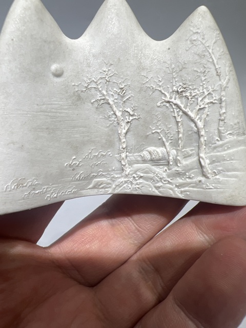 古玩陶瓷雕瓷筆架真品鑒賞圖