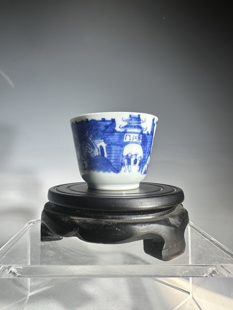 古玩陶瓷江西十景主人杯真品鑒賞圖