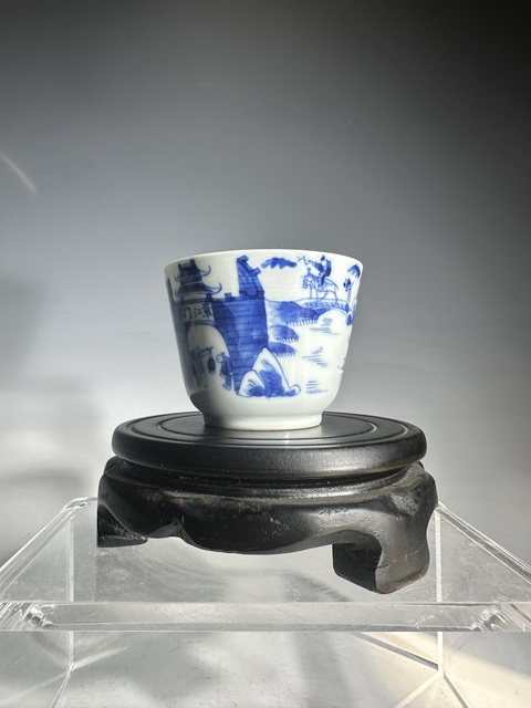 古玩陶瓷江西十景主人杯真品鑒賞圖