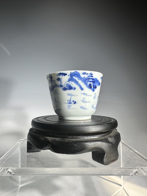 古玩陶瓷江西十景主人杯真品鑒賞圖