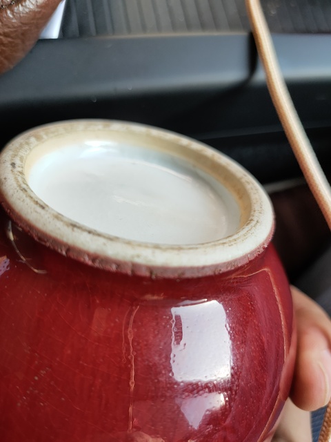 古玩陶瓷郎紅釉天球瓶真品鑒賞圖