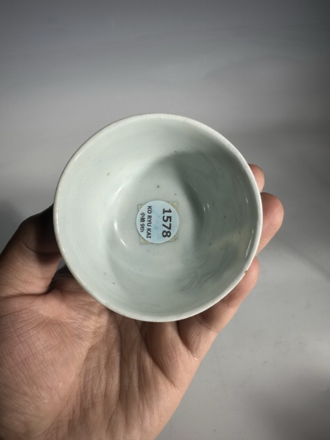古玩陶瓷團花臥足杯拍賣，當前價格4888元