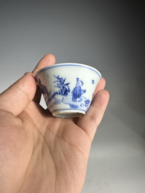 古玩陶瓷漁家樂人物杯拍賣,當前價格2688元