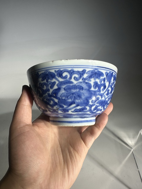 古玩陶瓷纏枝蓮紋碗拍賣,當前價格2888元