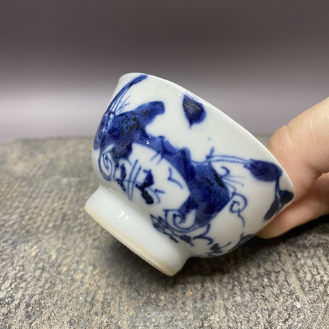 古玩陶瓷清乾隆·青花杯拍賣,當前價格690元