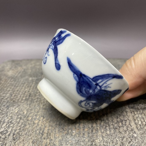古玩陶瓷清乾隆·青花杯拍賣,當前價格690元