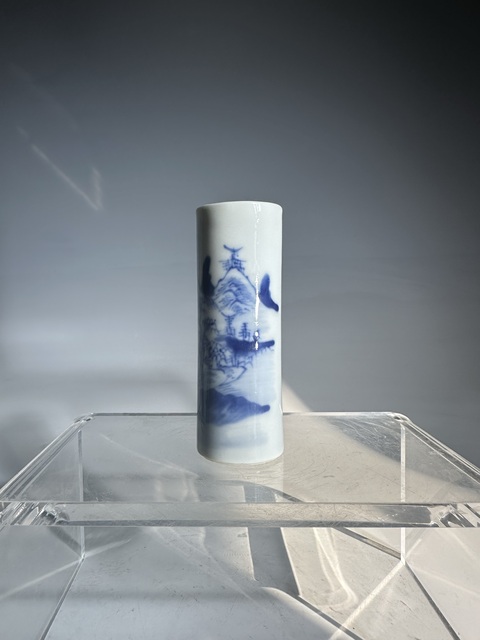 古玩陶瓷通景山水紋香筒拍賣，當前價格2888元