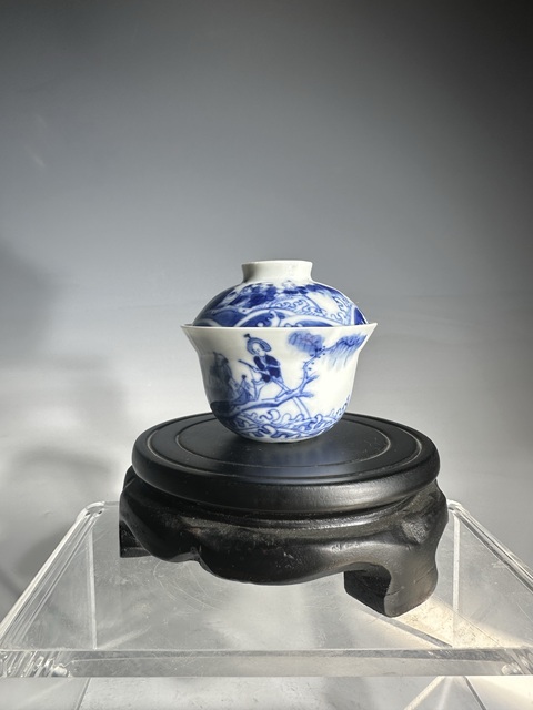 古玩陶瓷八仙人物臥足小蓋碗拍賣，當前價格6888元