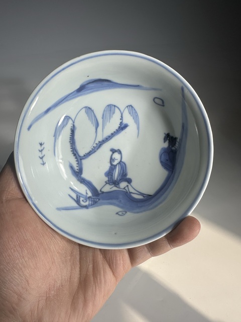 古玩陶瓷柳下高士圖人物洗拍賣,當前價格2288元