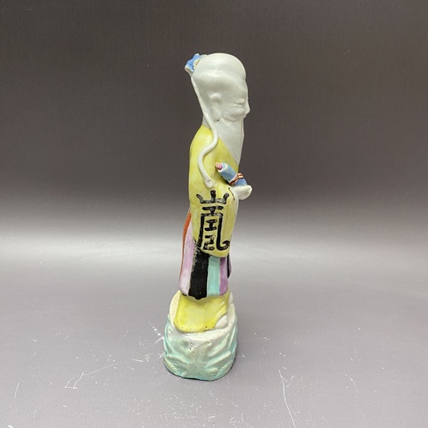 古玩陶瓷粉彩人物塑像真品鑒賞圖