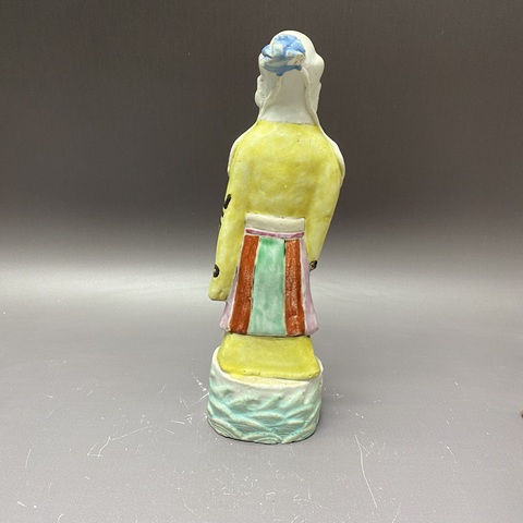 古玩陶瓷粉彩人物塑像真品鑒賞圖