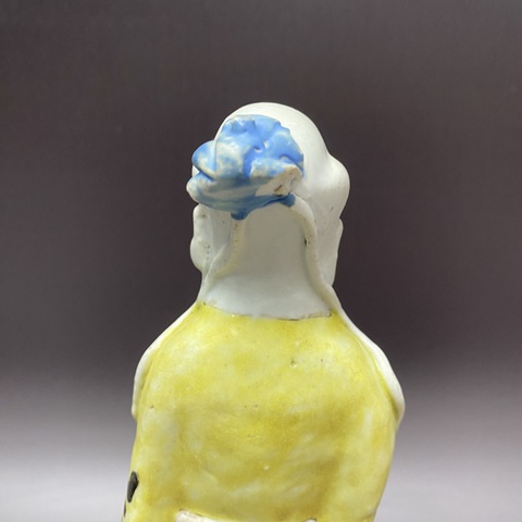 古玩陶瓷粉彩人物塑像真品鑒賞圖