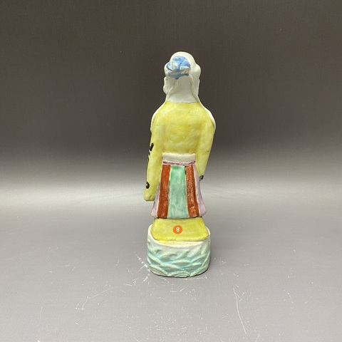 古玩陶瓷粉彩人物塑像真品鑒賞圖