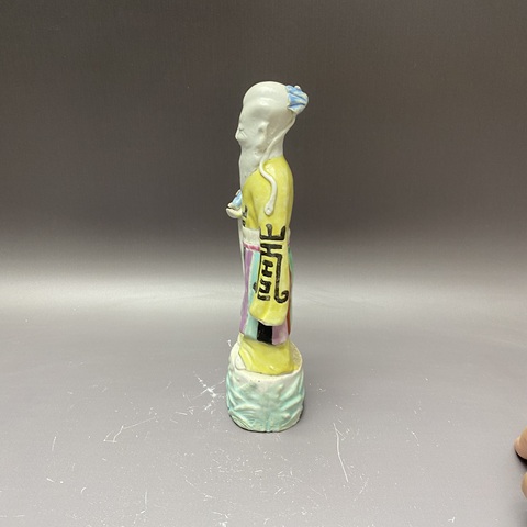 古玩陶瓷粉彩人物塑像真品鑒賞圖