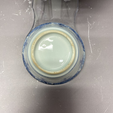 古玩陶瓷清雍正·樓閣山水青花杯碟拍賣,當(dāng)前價格2000元
