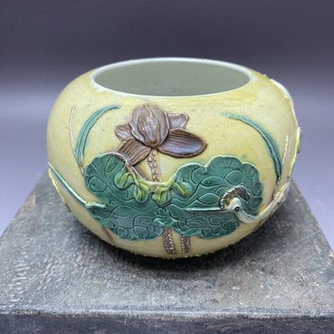 古玩陶瓷一路連科雕瓷水呈真品鑒賞圖