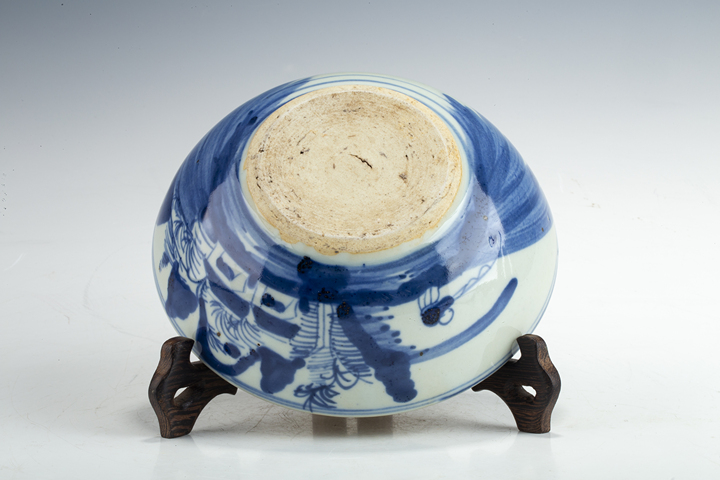 古玩陶瓷清晚·青花山水紋研缽
真品鑒賞圖