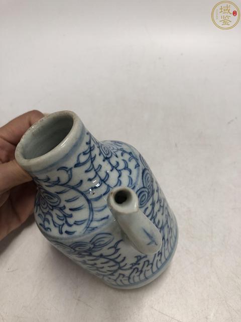 古玩陶瓷清中·青花線描花卉紋壺拍賣,當前價格1088元