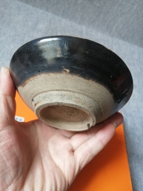 古玩陶瓷明清北方黑釉澀圈盤真品鑒賞圖
