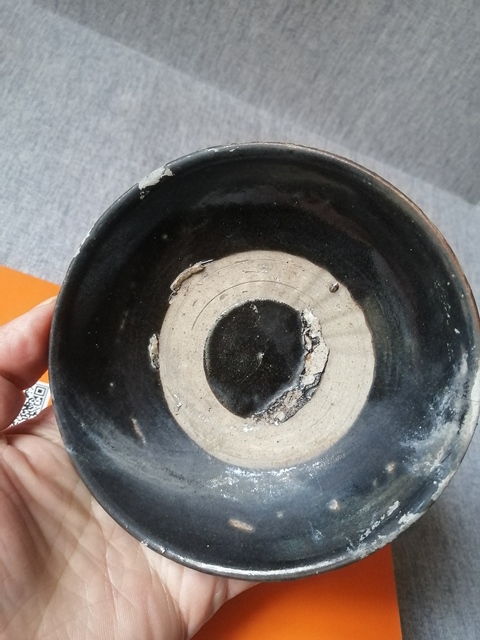 古玩陶瓷明清北方黑釉澀圈盤真品鑒賞圖