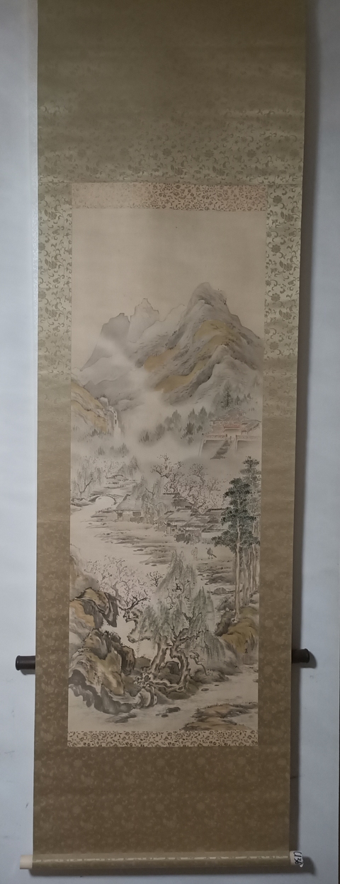古玩字畫秋篁山水立軸真品鑒賞圖