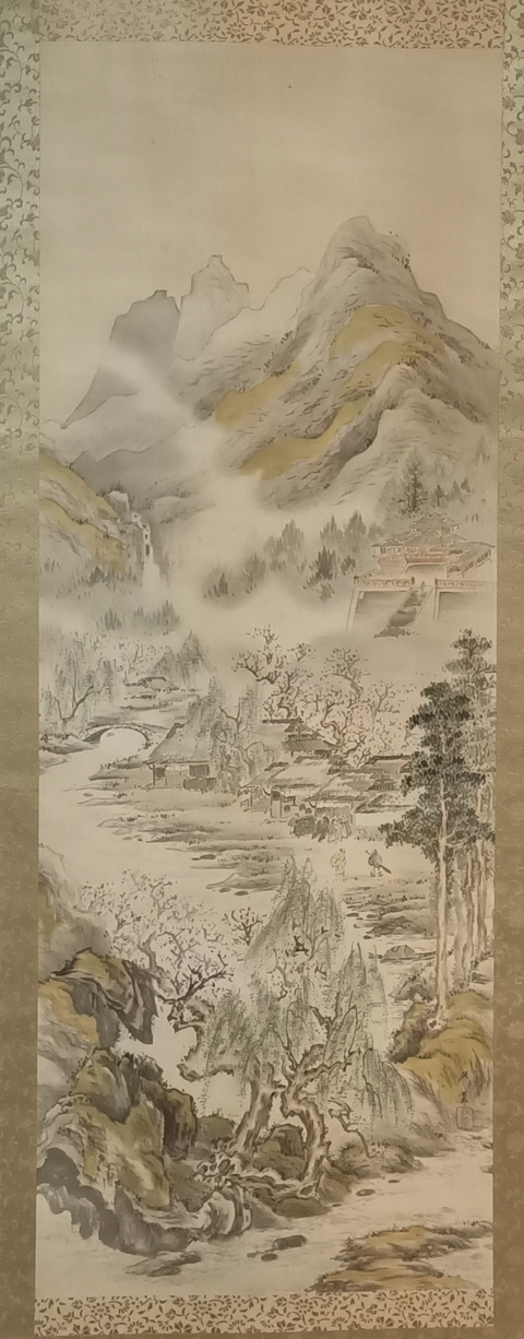 古玩字畫秋篁山水立軸真品鑒賞圖