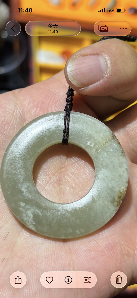 古玩玉器和田玉雕“素紋環”真品鑒賞圖