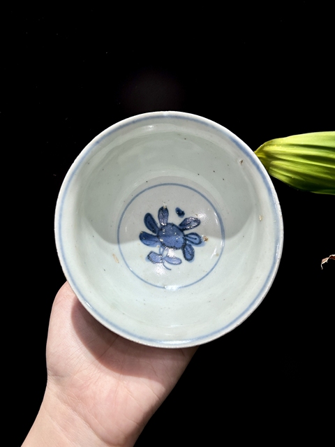 古玩陶瓷晚明青花碗真品鑒賞圖