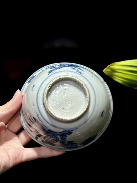 古玩陶瓷晚明青花碗真品鑒賞圖