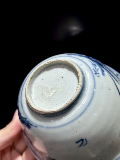 古玩陶瓷晚明青花碗真品鑒賞圖