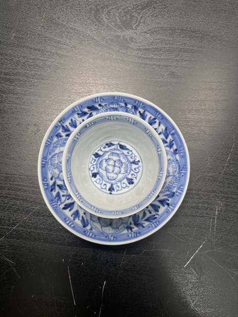 古玩陶瓷青花杯盤真品鑒賞圖