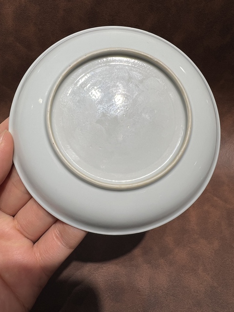 古玩陶瓷富貴大吉圖粉彩盤真品鑒賞圖