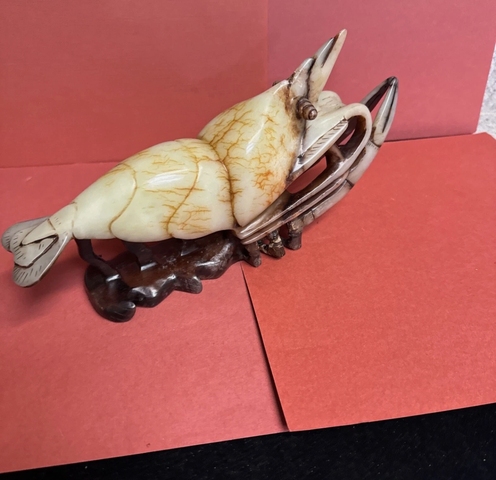 古玩玉器和田玉蝦擺件真品鑒賞圖