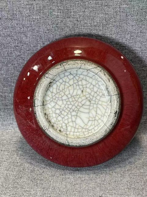 古玩陶瓷郎紅釉水洗真品鑒賞圖