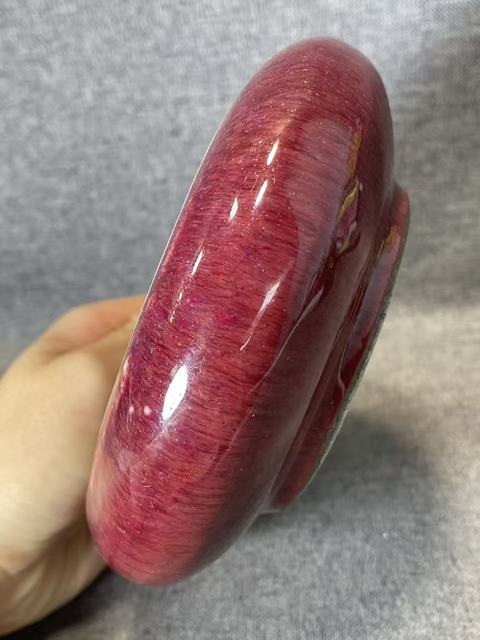 古玩陶瓷郎紅釉水洗真品鑒賞圖