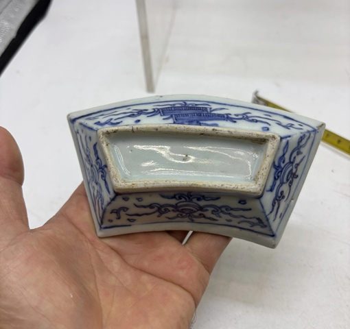 古玩陶瓷清早期 青花海水怪獸格洗真品鑒賞圖