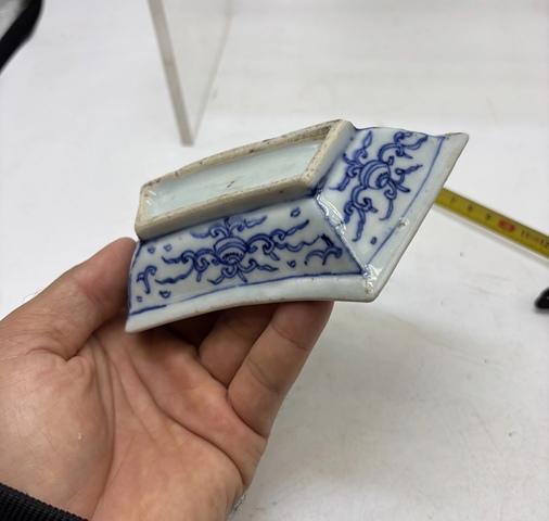 古玩陶瓷清早期 青花海水怪獸格洗真品鑒賞圖