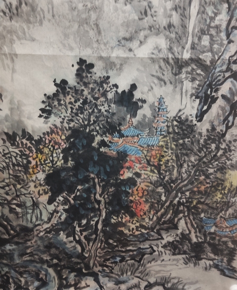 古玩字畫龍瑞工作室畫家王興儒    山水拍賣，當前價格628元