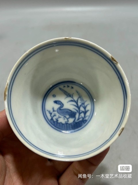 古玩陶瓷青花五彩杯真品鑒賞圖