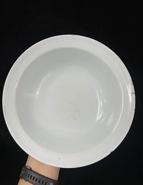 古玩陶瓷淺降彩山水詩文大碗拍賣,當前價格1200元