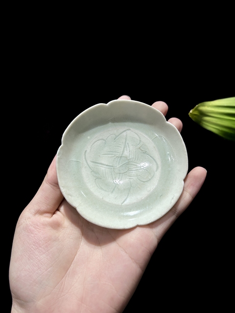 古玩陶瓷【館藏級(jí)精品】湖田窯青白釉葵口劃花洗【文房雅器】【頂級(jí)玻璃釉】【路份高，收藏價(jià)值好】拍賣(mài)，當(dāng)前價(jià)格0元