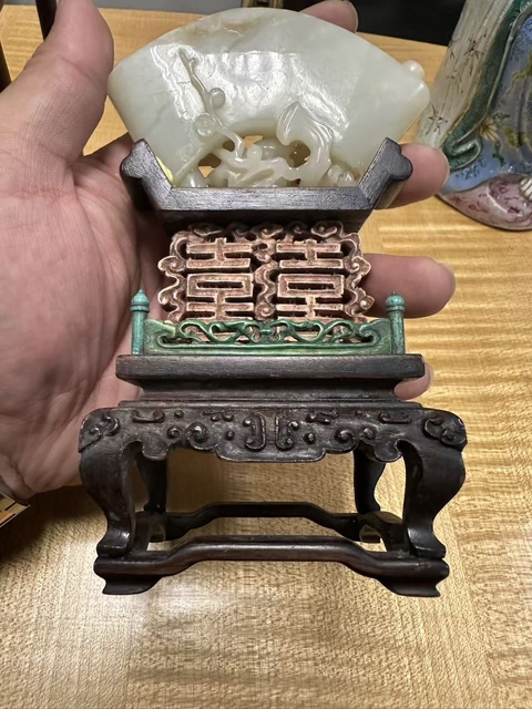 古玩玉器和田玉雕“案屏”真品鑒賞圖