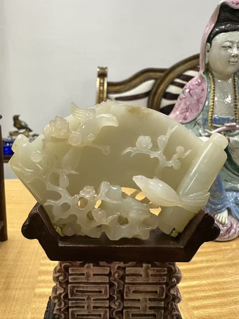 古玩玉器和田玉雕“案屏”真品鑒賞圖