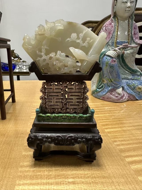 古玩玉器和田玉雕“案屏”真品鑒賞圖